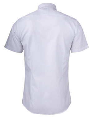 Strygefri Slim Fit Skjorte – Yellow Bow 50 K/Æ i Twill, Herre, Hvid - J.Harvest & Frost 2905022