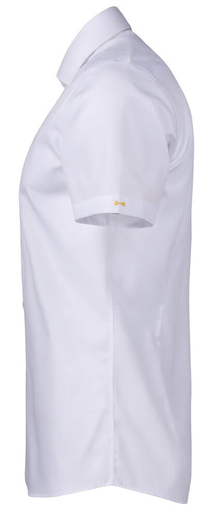 Strygefri Slim Fit Skjorte – Yellow Bow 50 K/Æ i Twill, Herre, Hvid - J.Harvest & Frost 2905022