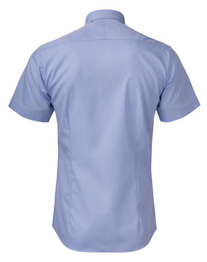 Strygefri Slim Fit Skjorte – Yellow Bow 50 K/Æ i Twill, Herre, Blå - J.Harvest & Frost 2905022