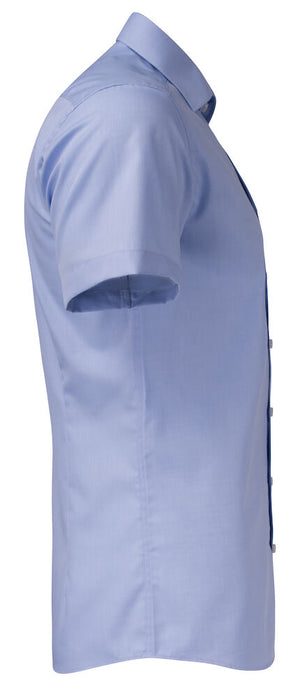 Strygefri Slim Fit Skjorte – Yellow Bow 50 K/Æ i Twill, Herre, Blå - J.Harvest & Frost 2905022