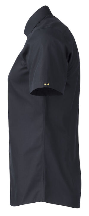Strygefri Slim Fit Skjorte – Yellow Bow 50 K/Æ i Twill, Herre, Sort - J.Harvest & Frost 2905022