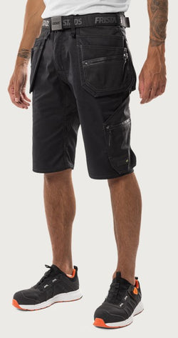 Green håndværker stretchshorts, Sort, Kansas 2902