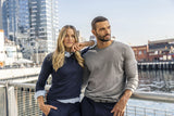 Oakville Crewneck, Herre, Navy Melange - Cutter & Buck-355416
