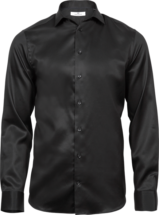 Luxury Shirt Slim Fit, Sort, Herre, Teejays - Style 4021