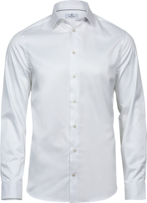 Luxury Shirt Slim Fit, Hvid, Herre, Teejays - Style 4021