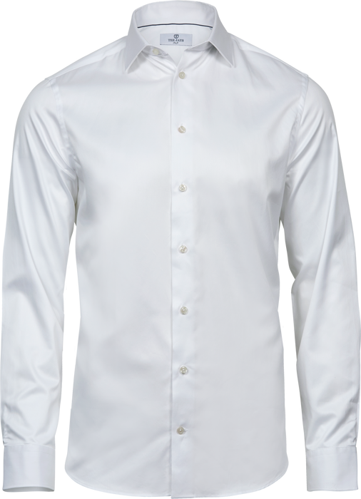 Luxury Shirt Slim Fit, Hvid, Herre, Teejays - Style 4021