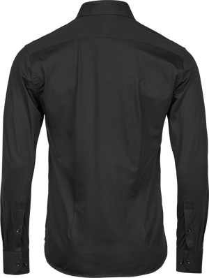 Stretch Skjorte , Sort, Herre - Style 4030