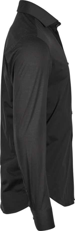 Stretch Skjorte , Sort, Herre - Style 4030