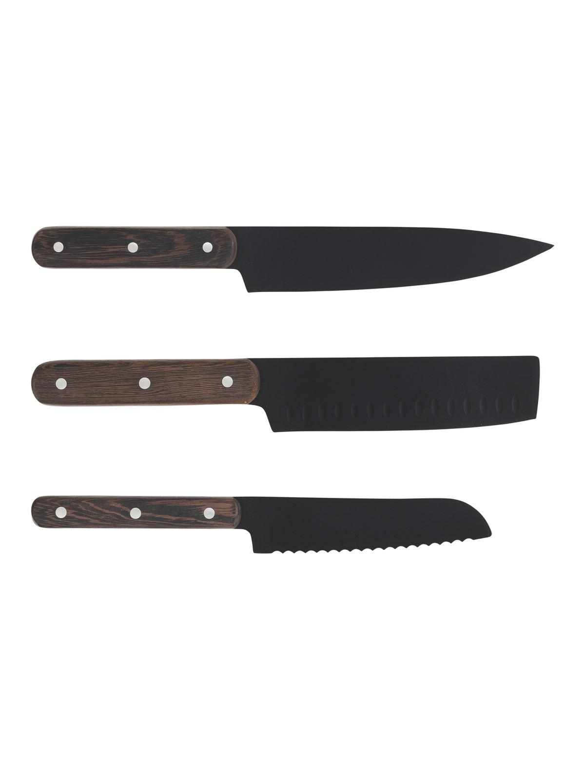 3-pak Knivsæt, Sort, Orrefors Jernverk 410869