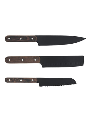 3-pak Knivsæt, Sort, Orrefors Jernverk 410869