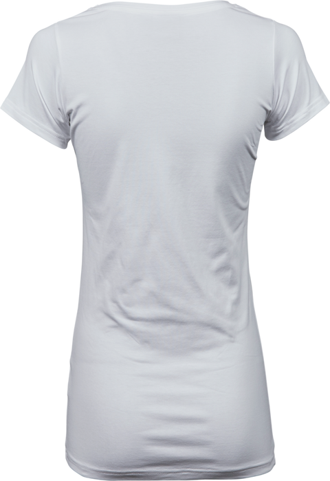 Stretch T-Shirt Ekstra Lang Dame - Hvid - Teejays 455