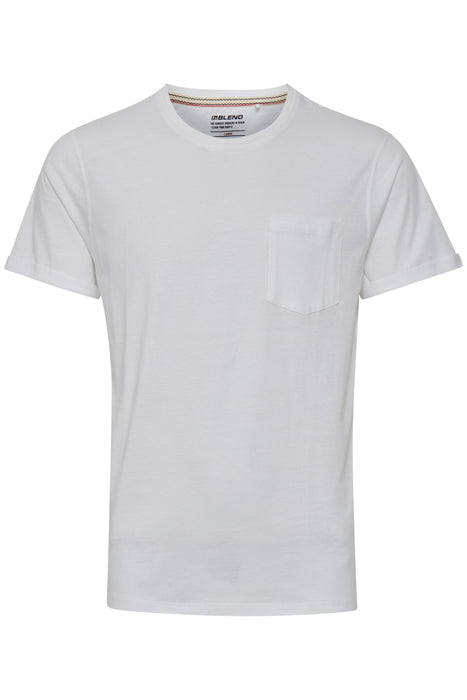 T-shirt med Brystlomme, Hvid - Blend 20711715