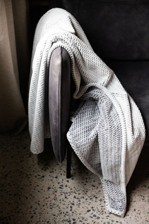 Anni Fleece Plaid, Grå, Sagaform 5018556