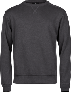 Essentiel crewneck-sweatshirt med X-stik, Mørk grå, Herre - Style 5504