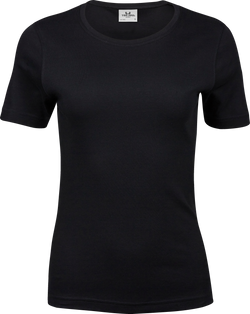 Interlock Tee Dame - Sort - Teejays 580
