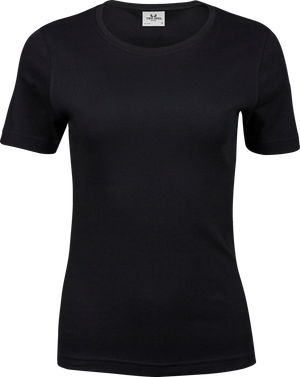 Interlock Tee Dame - Sort - Teejays 580