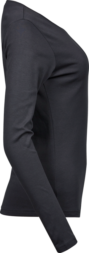 Langærmet Interlock Tee Dame - Grå - Teejays 590