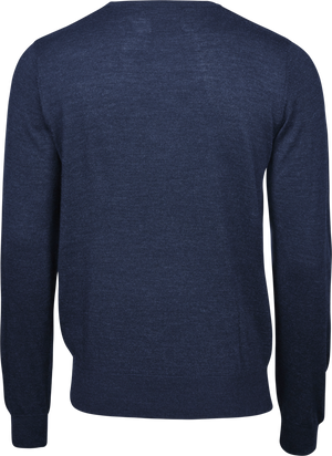 Crew Neck trøje med merinould Herre, Navy - Style 6000