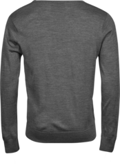 Sweater med V-Neck, Herre, Grå - Teejays 6001