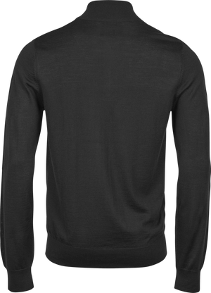 Half Zip Strik Herre, Sort - Style 6010