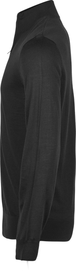 Half Zip Strik Herre, Sort - Style 6010