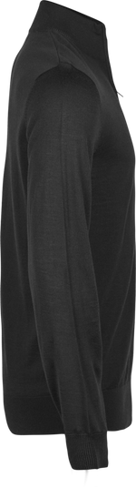 Half Zip Strik Herre, Sort - Style 6010
