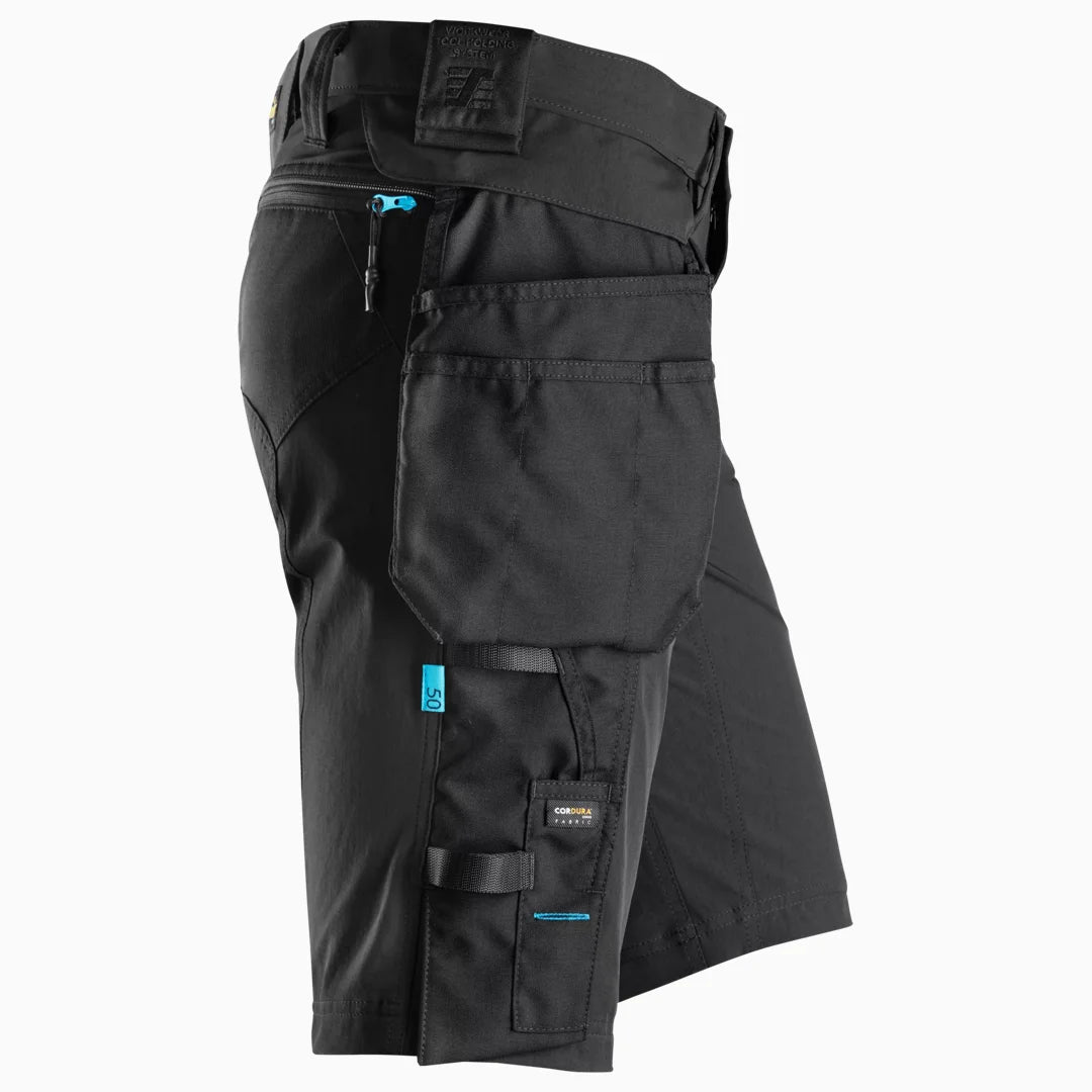 LiteWork Arbejdsshorts, Sort, Snickers 6108