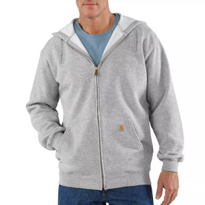 Hættetrøje Med Lynlås, Grå Melange - Carhartt K122