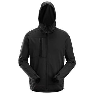 AllroundWork Hættetrøje i fleece med lang lynlås, Herre, Sort - Snickers 8058 - 0400