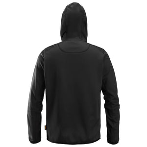 AllroundWork Hættetrøje i fleece med lang lynlås, Herre, Sort - Snickers 8058 - 0400