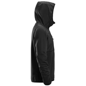 AllroundWork Hættetrøje i fleece med lang lynlås, Herre, Sort - Snickers 8058 - 0400