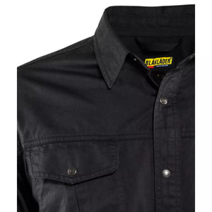 Twill Skjorte Bomuld, Herre, Sort - Blåkläder 3297-1135-9900