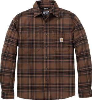 Carhartt flannelskjorte med lange ærmer, Red Duck - 107010