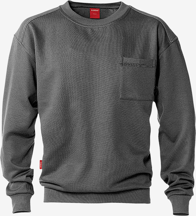 Match Sweatshirt, Mørkegrå, Herre - Kansas 100782-941