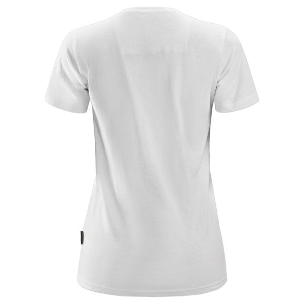 T-shirt økologisk bomuld, Hvid, Dame -Snickers 2516