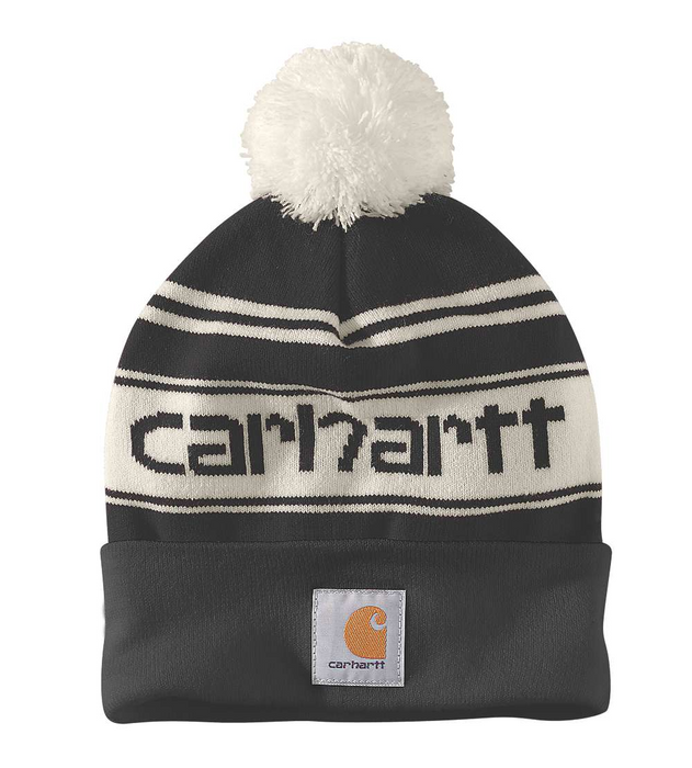 Carhartt Logo Beanie, Sort - Carhartt 105168 - BLK