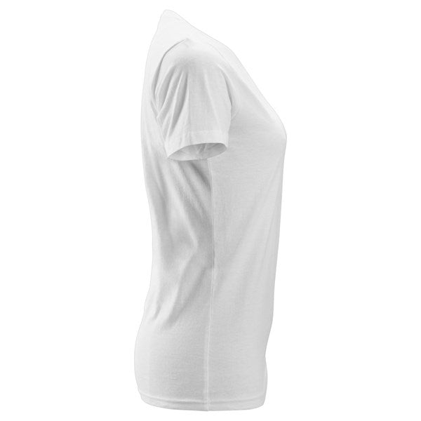 T-shirt økologisk bomuld, Hvid, Dame -Snickers 2516