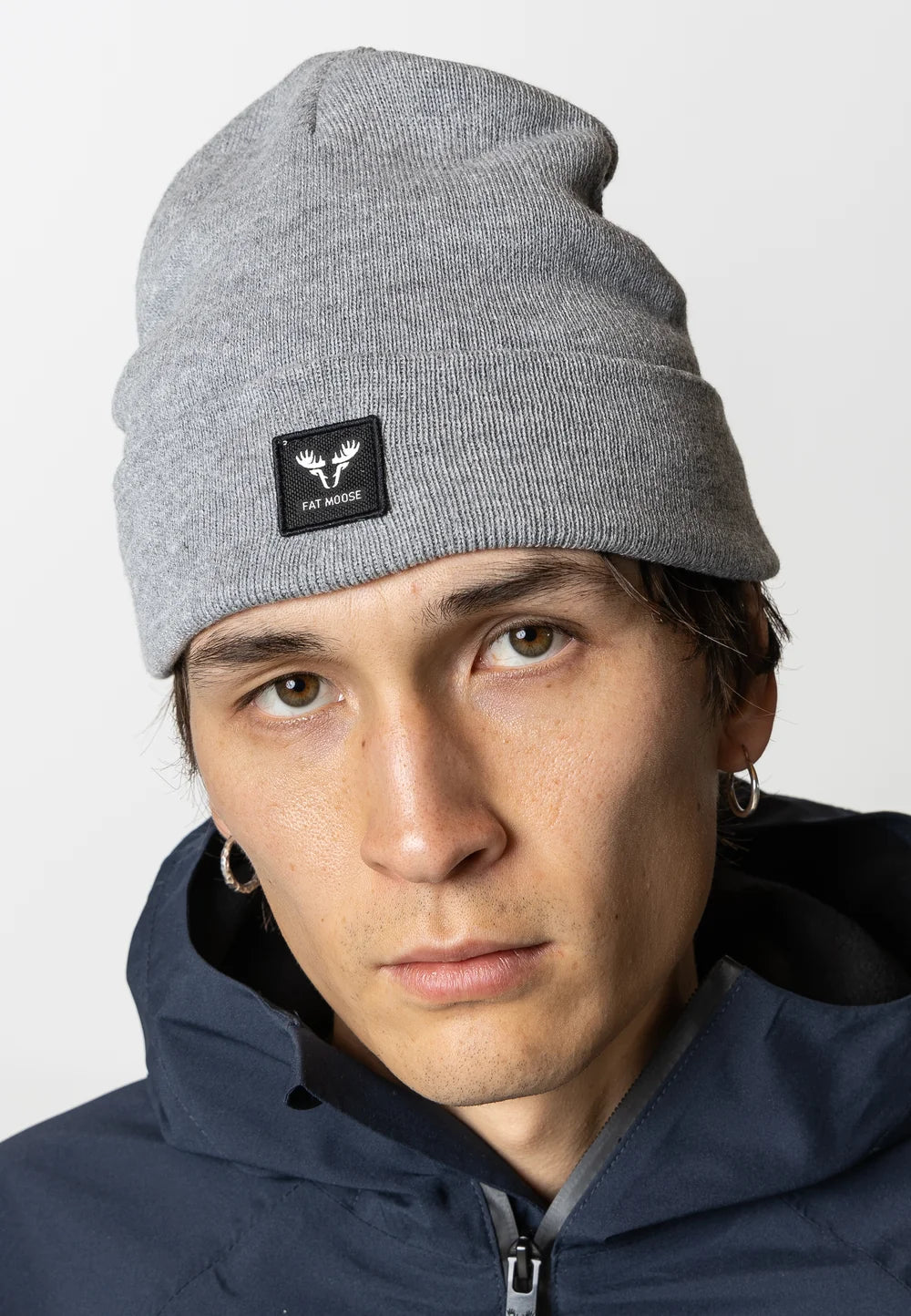 Base 2-Pack Beanie, Navy/Grå melange, Fat Moose FM2795