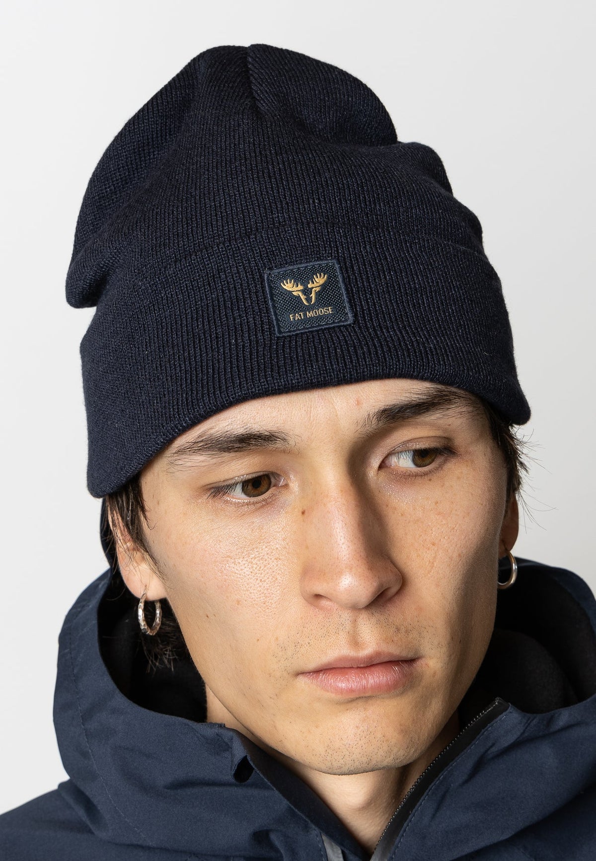 Base 2-Pack Beanie, Navy/Grå melange, Fat Moose FM2795