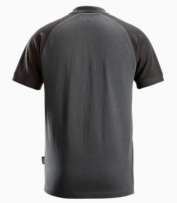 Klassisk Tofarvet Poloshirt, Stål grå/Sort, Herre - Snickers 2750