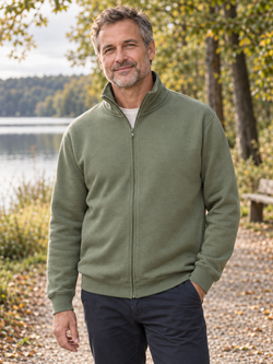Premium Comfort Cardigan, Oliven
