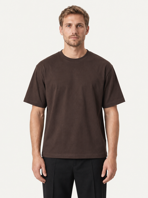 Oversize Boxfit Tee, Brun
