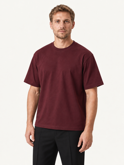 Oversize Boxfit Tee, Bordeaux