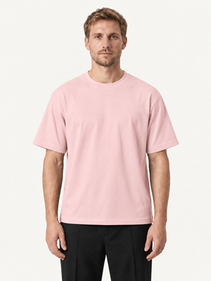 Oversize Boxfit Tee, Lyserød