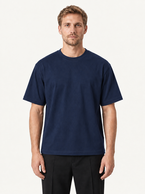 Oversize Boxfit Tee, Navyblå