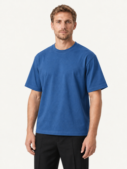 Oversize Boxfit Tee, Kongeblå