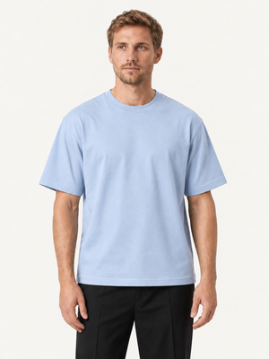 Oversize Boxfit Tee, Lyseblå