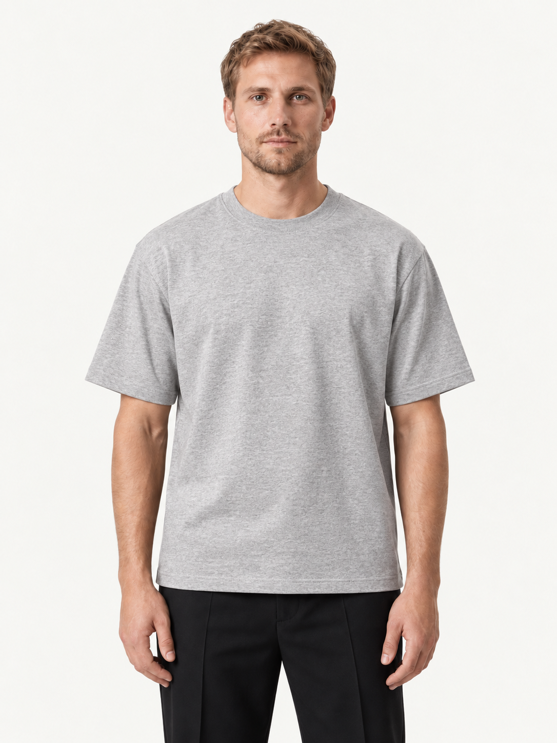 Oversize Boxfit Tee, Lysgrå