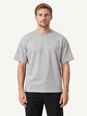 Oversize Boxfit Tee, Lysgrå