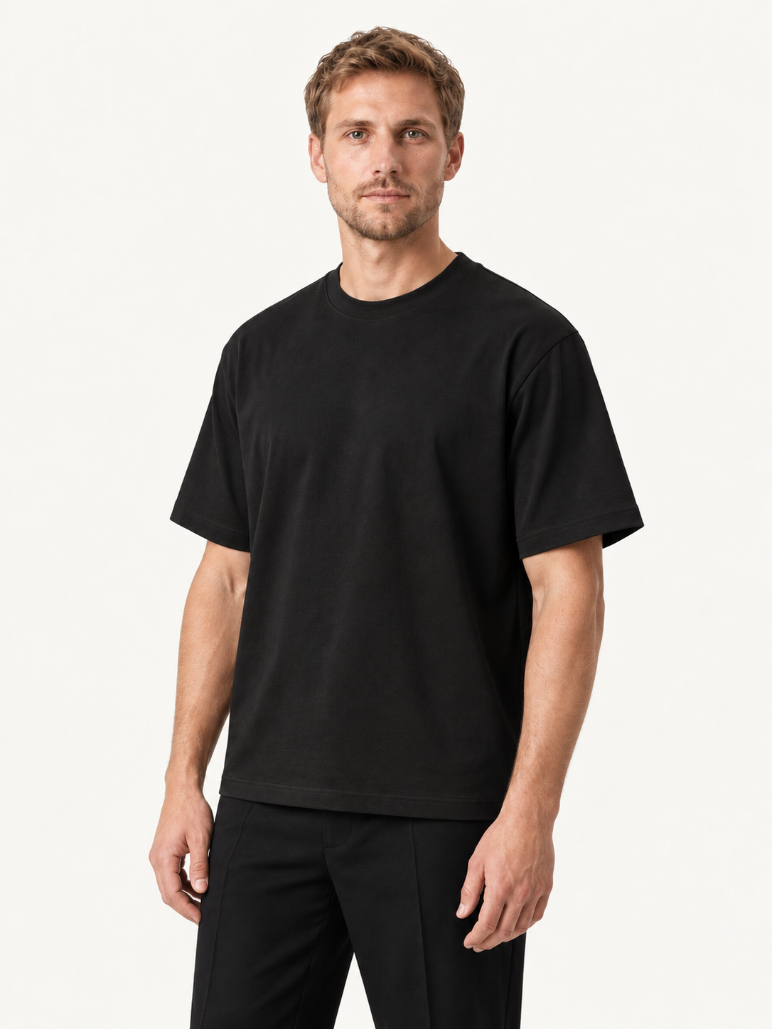 Oversize Boxfit Tee, Sort